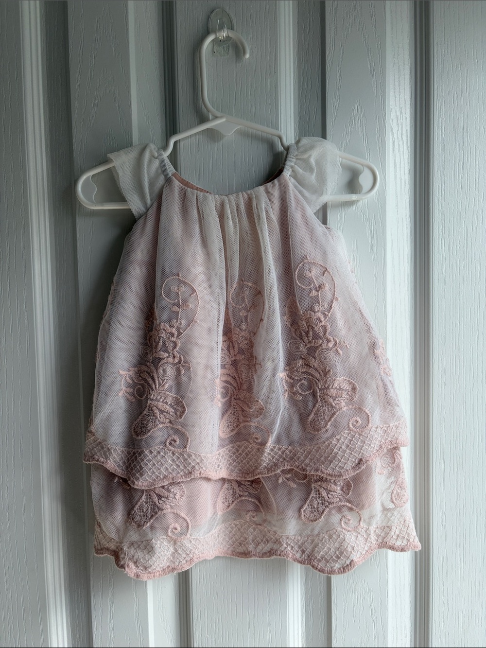 Catherine Malandrino Baby Girl Embroidered Floral Butterfly Lace Dress 3-6M